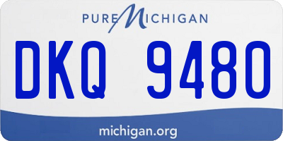 MI license plate DKQ9480
