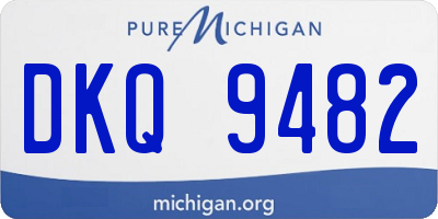 MI license plate DKQ9482