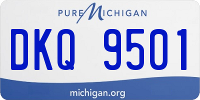 MI license plate DKQ9501
