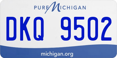 MI license plate DKQ9502