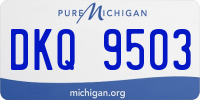 MI license plate DKQ9503