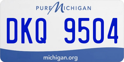 MI license plate DKQ9504