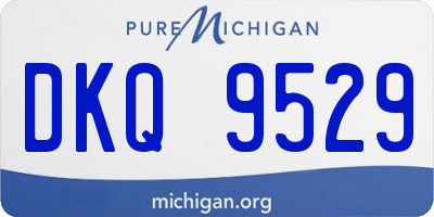 MI license plate DKQ9529