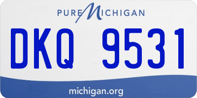 MI license plate DKQ9531