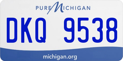 MI license plate DKQ9538
