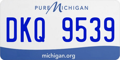 MI license plate DKQ9539