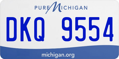 MI license plate DKQ9554
