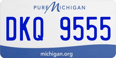 MI license plate DKQ9555