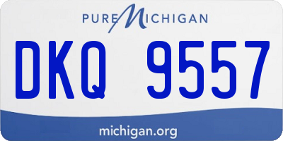 MI license plate DKQ9557