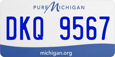 MI license plate DKQ9567