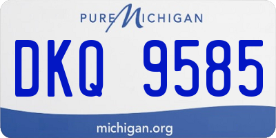 MI license plate DKQ9585