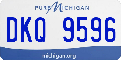 MI license plate DKQ9596