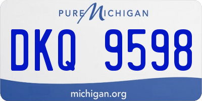 MI license plate DKQ9598