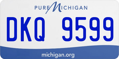 MI license plate DKQ9599