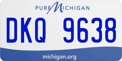 MI license plate DKQ9638