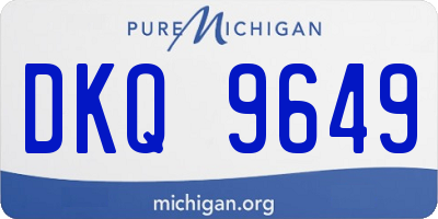 MI license plate DKQ9649