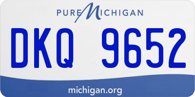 MI license plate DKQ9652