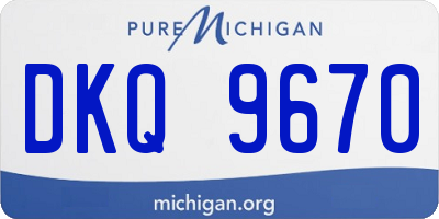 MI license plate DKQ9670