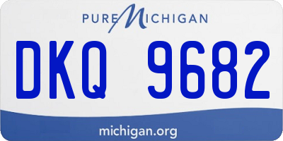 MI license plate DKQ9682