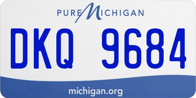 MI license plate DKQ9684