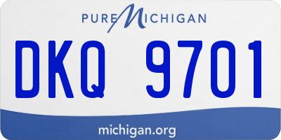 MI license plate DKQ9701