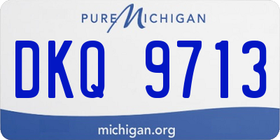 MI license plate DKQ9713
