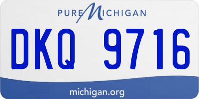 MI license plate DKQ9716