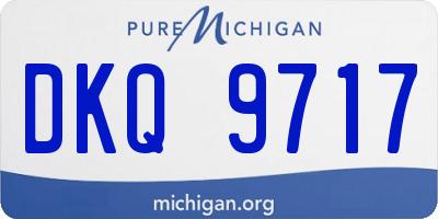 MI license plate DKQ9717