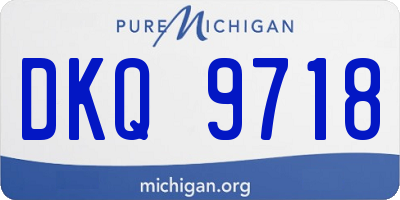 MI license plate DKQ9718