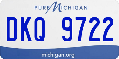 MI license plate DKQ9722