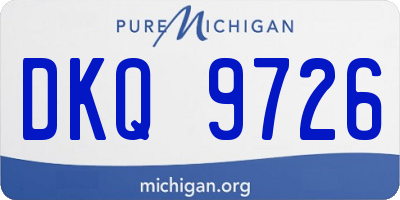 MI license plate DKQ9726