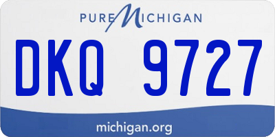 MI license plate DKQ9727