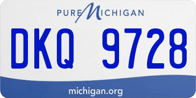 MI license plate DKQ9728