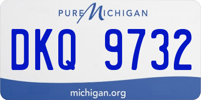 MI license plate DKQ9732