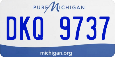 MI license plate DKQ9737