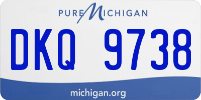 MI license plate DKQ9738