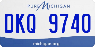 MI license plate DKQ9740