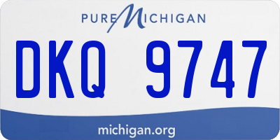 MI license plate DKQ9747