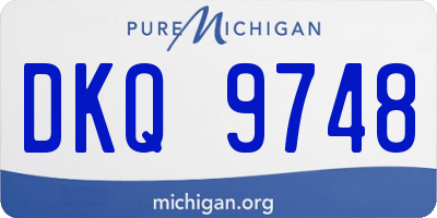 MI license plate DKQ9748