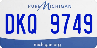 MI license plate DKQ9749