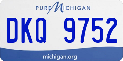 MI license plate DKQ9752