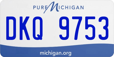 MI license plate DKQ9753