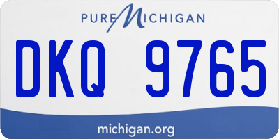 MI license plate DKQ9765