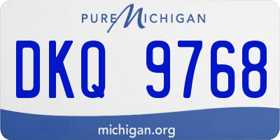 MI license plate DKQ9768