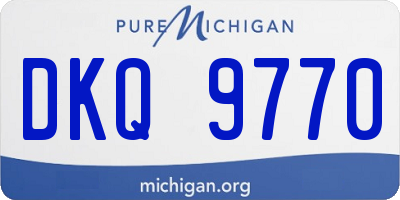 MI license plate DKQ9770