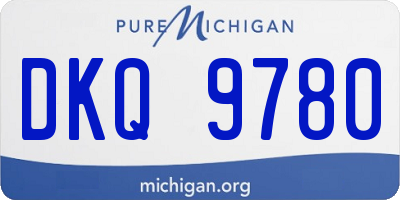 MI license plate DKQ9780