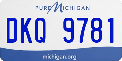 MI license plate DKQ9781