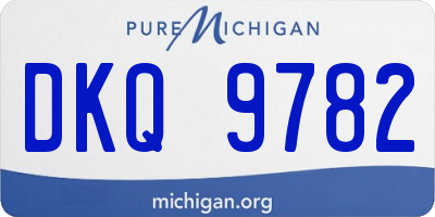 MI license plate DKQ9782