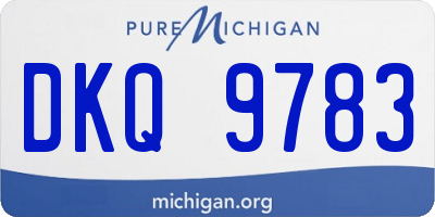 MI license plate DKQ9783