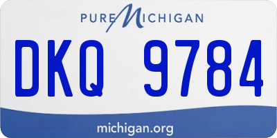 MI license plate DKQ9784